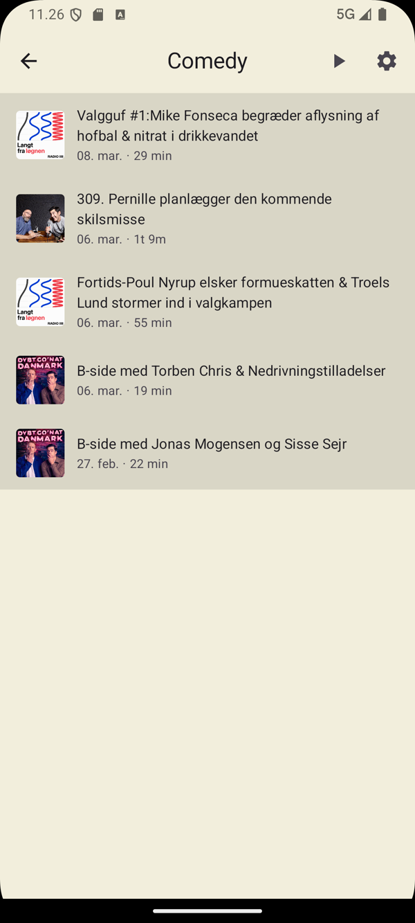 PodWise playlists